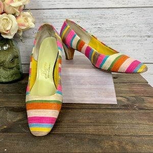 BERNE OF SWITZERLAND Vintage Raw Silk Multi...